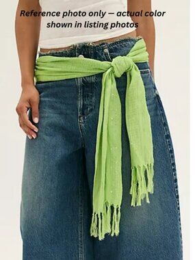 NEW! Free People Concrete Jungle Skinny Thin Belt Green Size S/M Free People Concrete Jungle Skinny Belt Green Size L/XL Nwot  main image 4